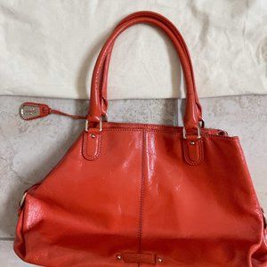 Cole Haan Orange Patent Leather Purse Handbag